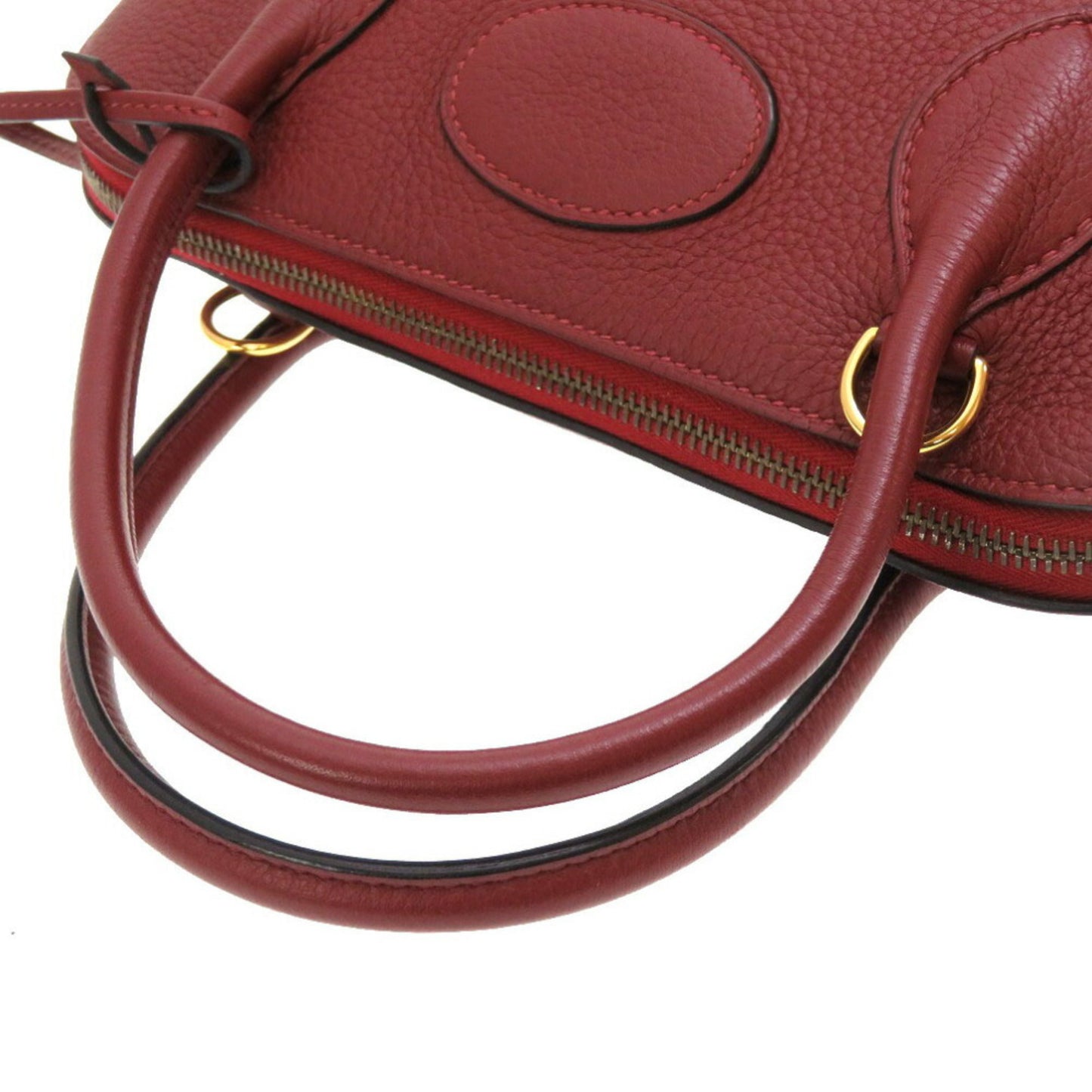 Hermès Bolide Red Leather Hand Bag