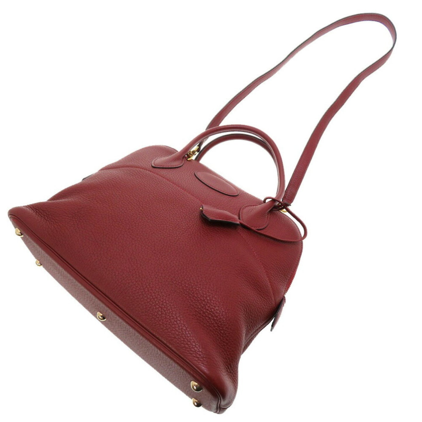 Hermès Bolide Red Leather Hand Bag