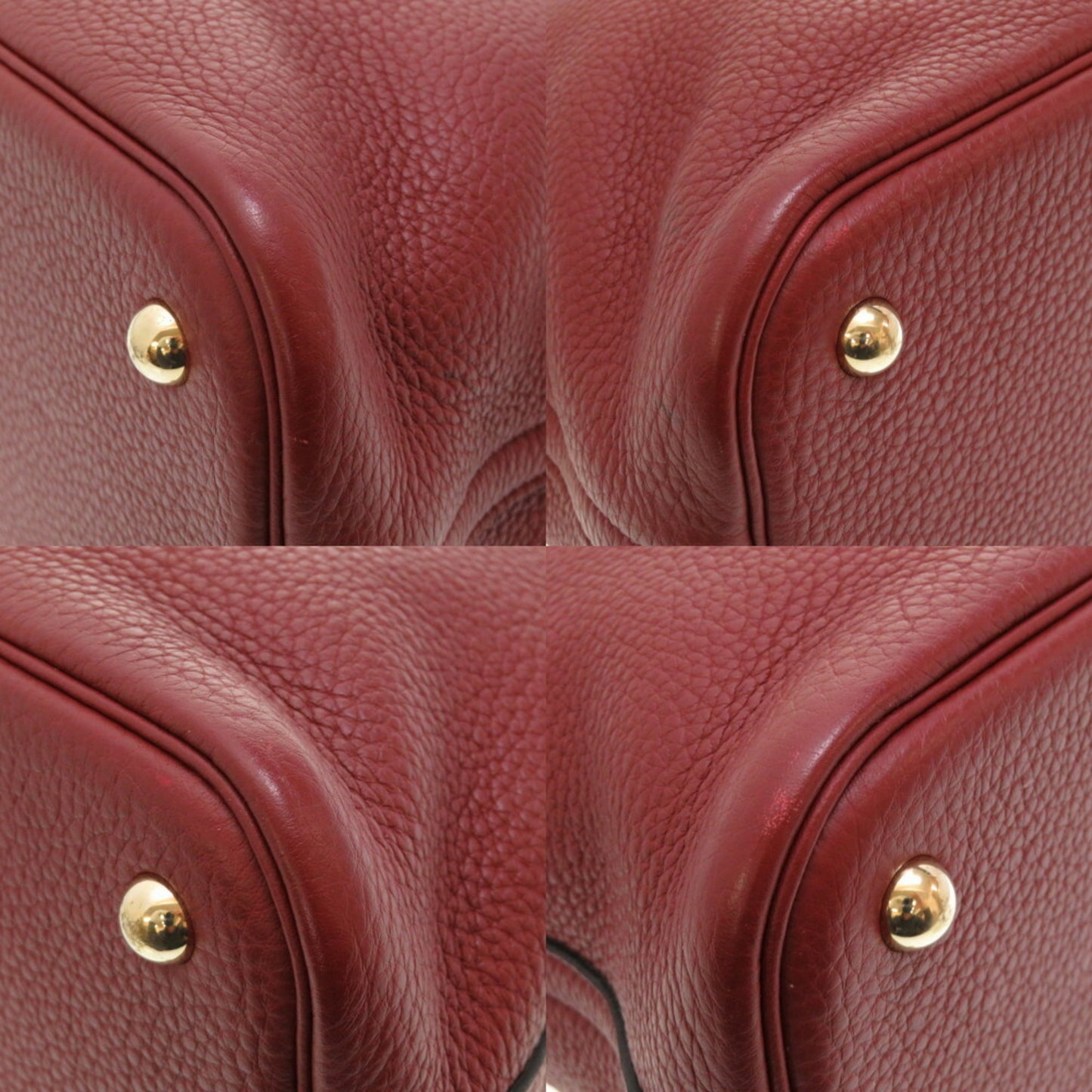 Hermès Bolide Red Leather Hand Bag