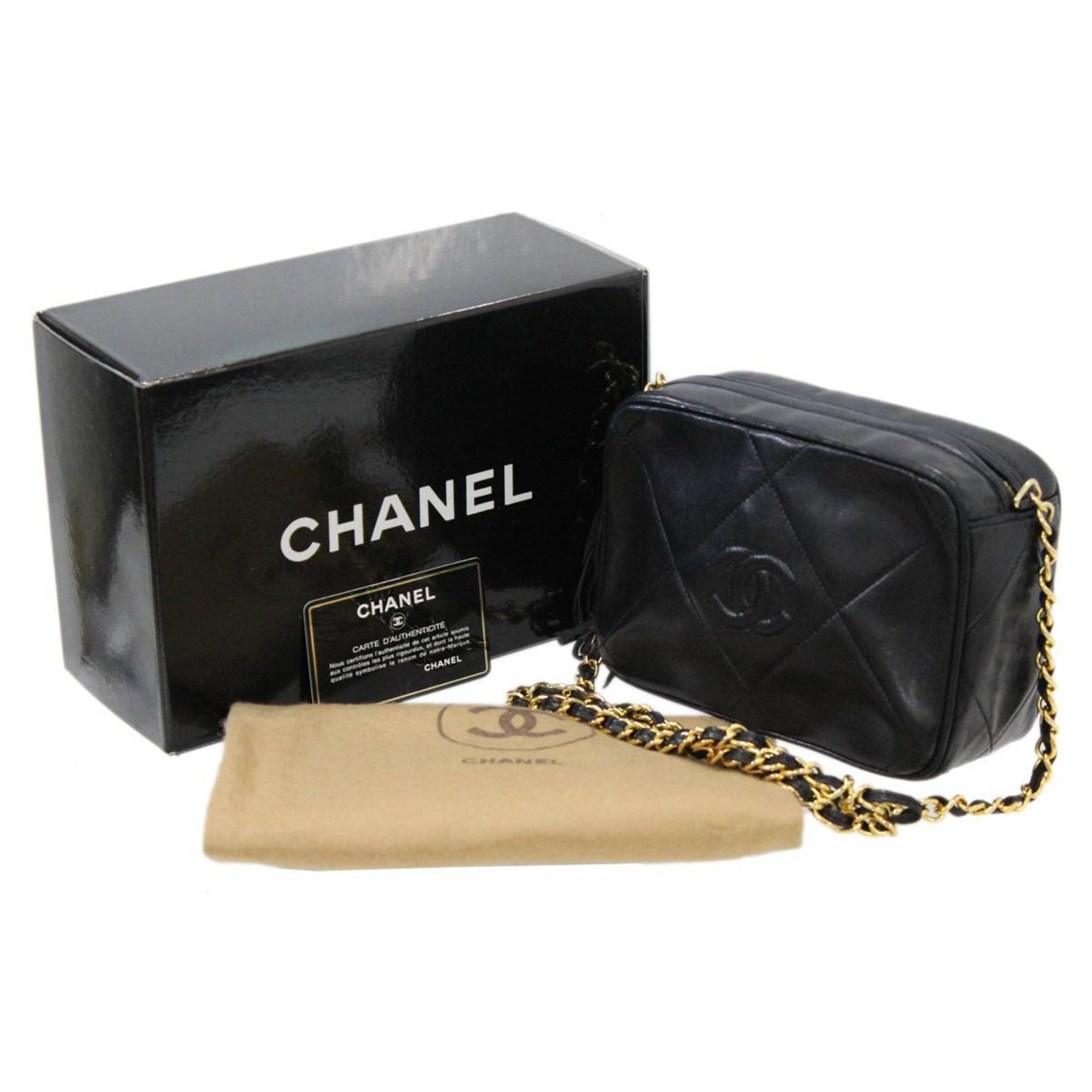 Chanel Black Synthetic Shopper Bag