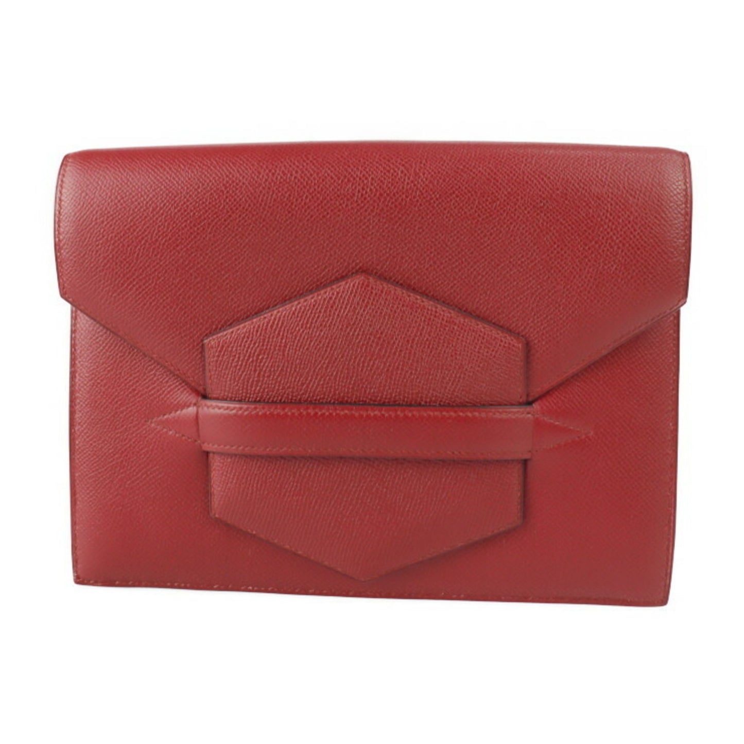 Hermès Faco Red Leather Clutch Bag