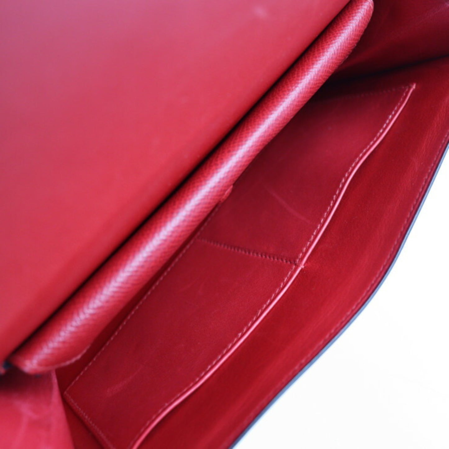 Hermès Faco Red Leather Clutch Bag