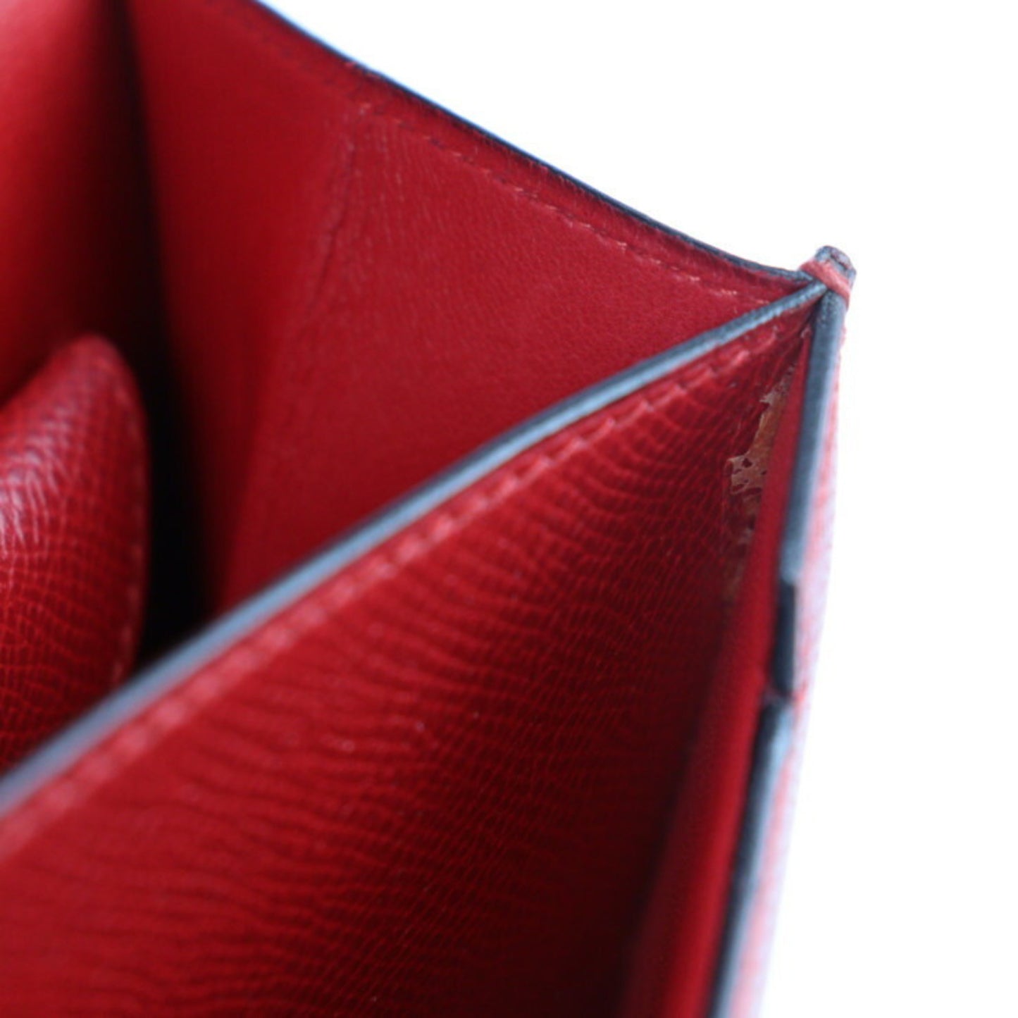 Hermès Faco Red Leather Clutch Bag