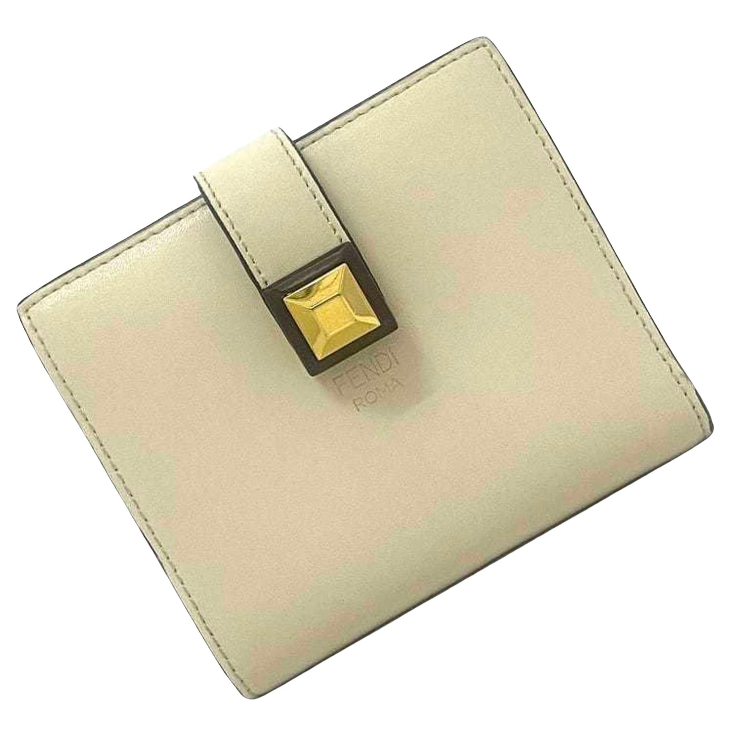 Fendi -- Beige Leather Wallet Accessories