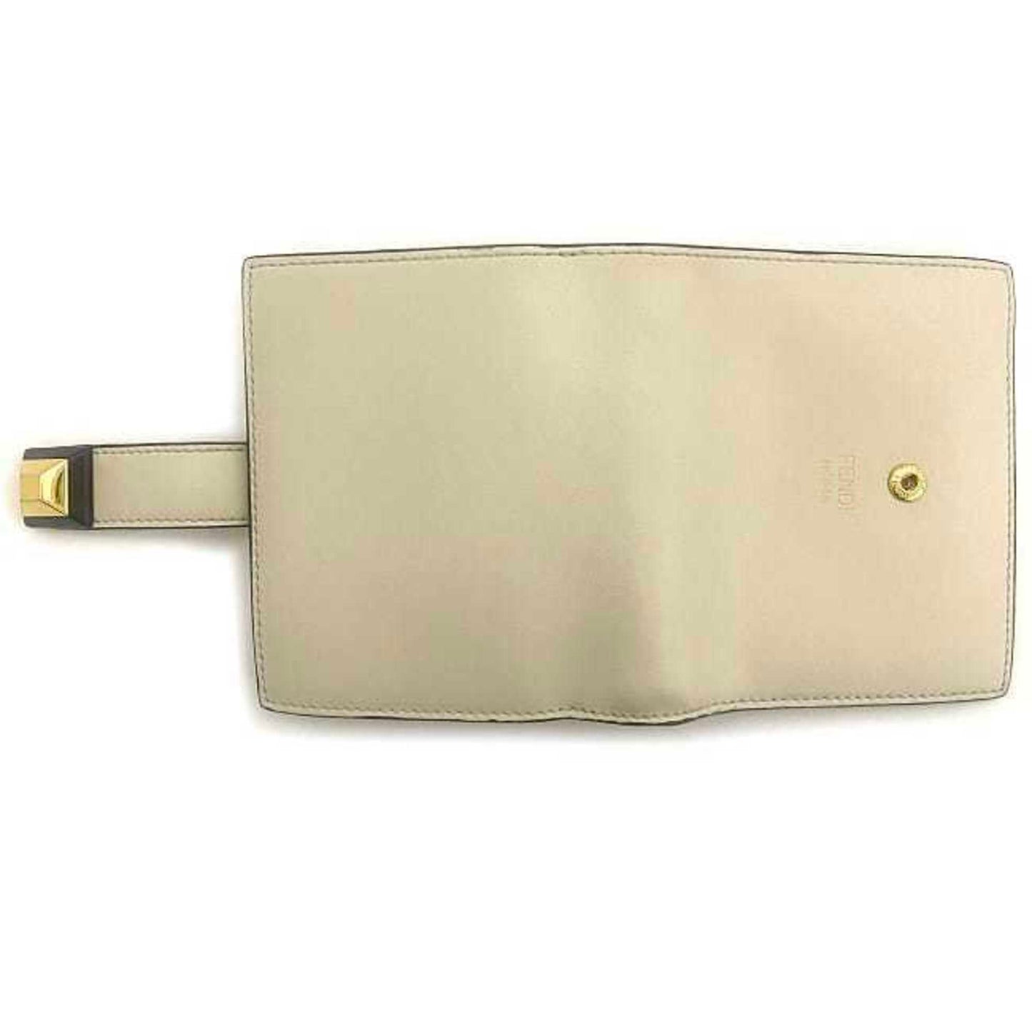 Fendi -- Beige Leather Wallet Accessories