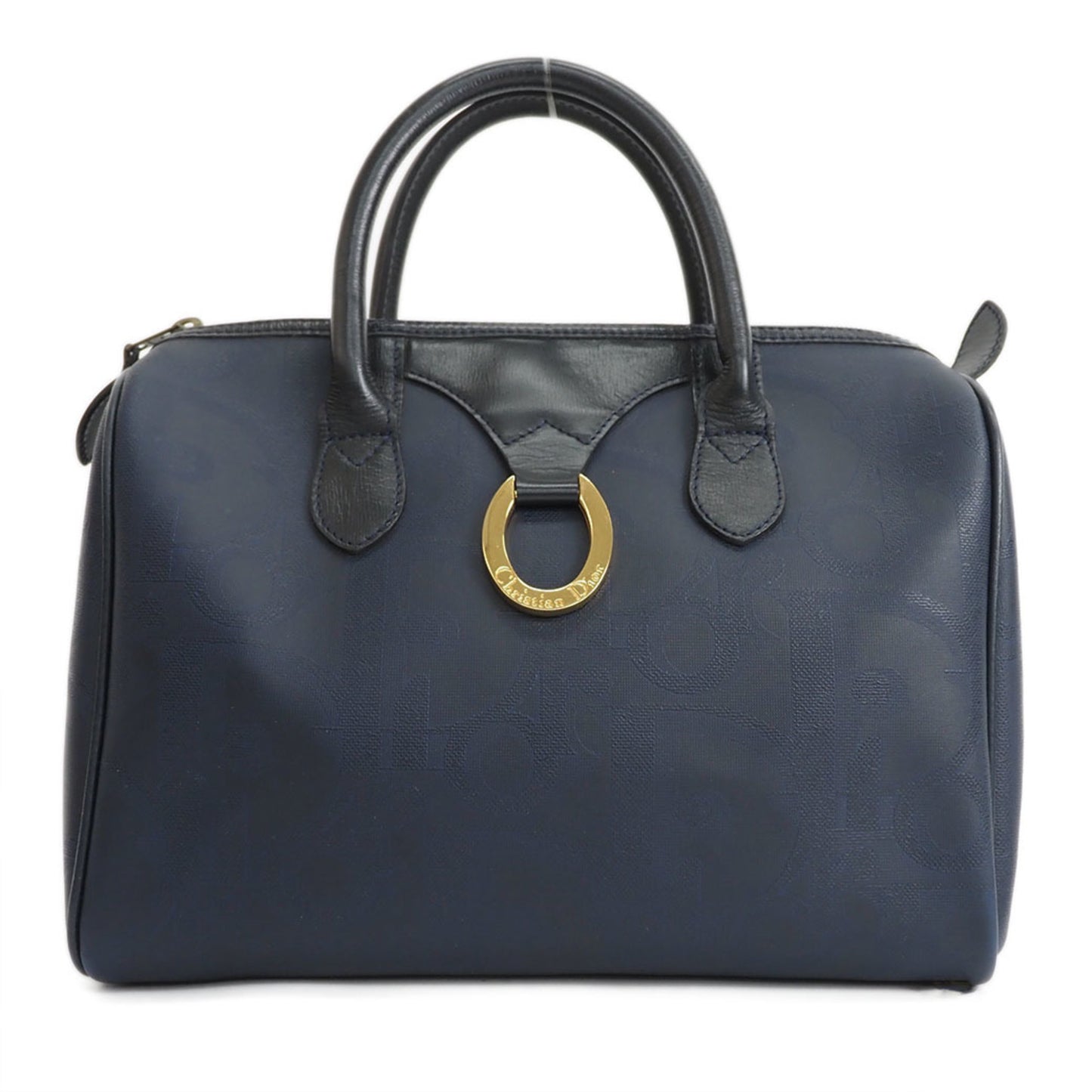 Dior Navy Canvas Hand Bag