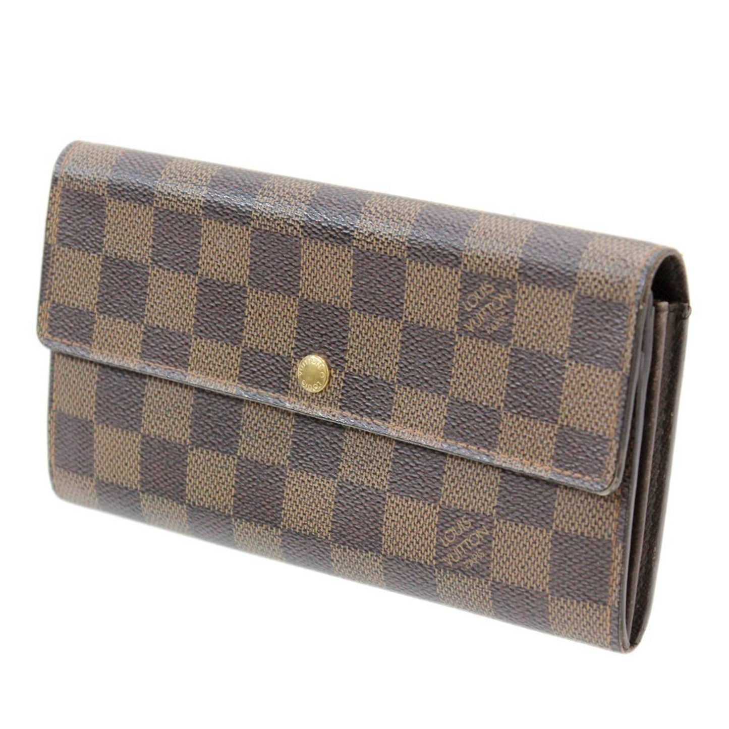 Louis Vuitton Portefeuille Long Brown Leather Wallet Accessories