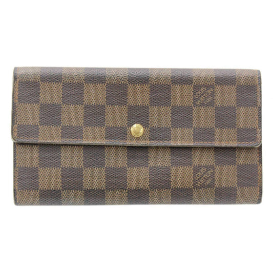 Louis Vuitton Portefeuille Long Brown Leather Wallet Accessories