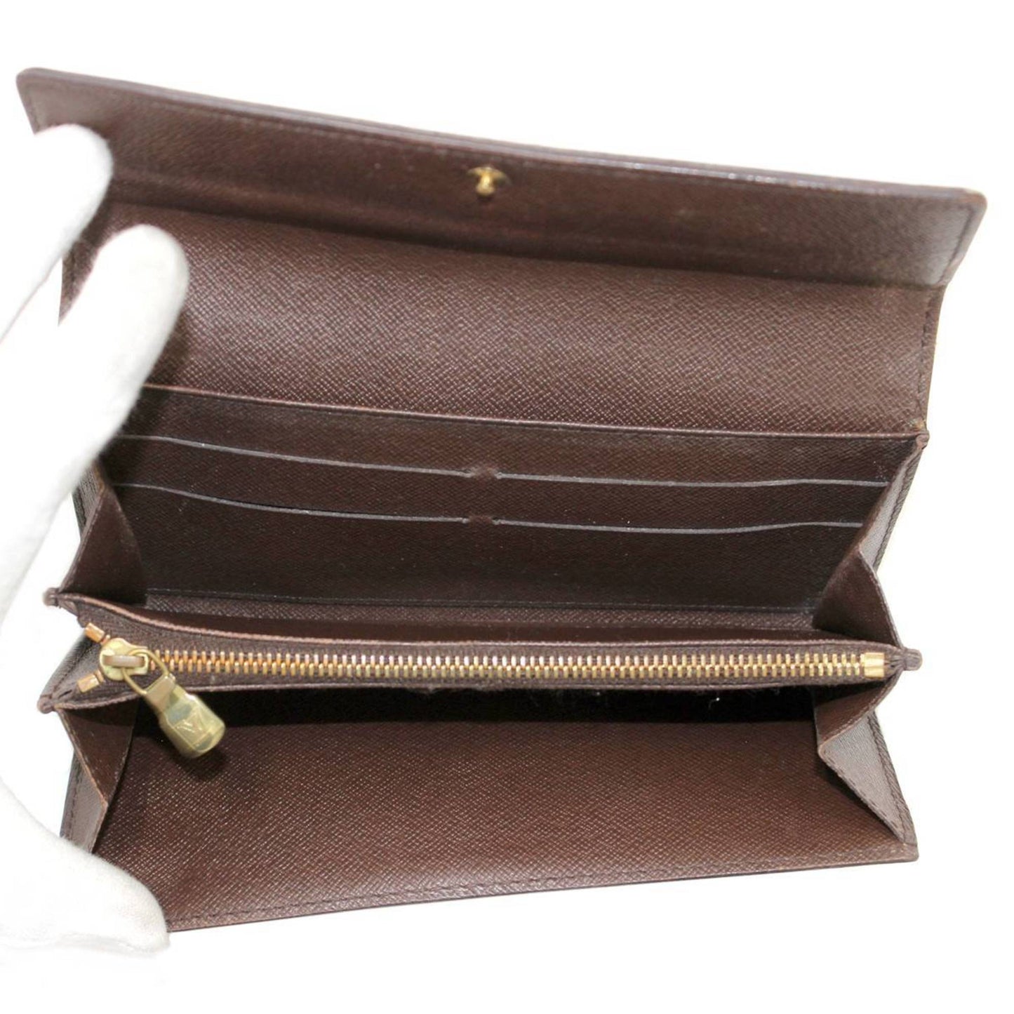 Louis Vuitton Portefeuille Long Brown Leather Wallet Accessories