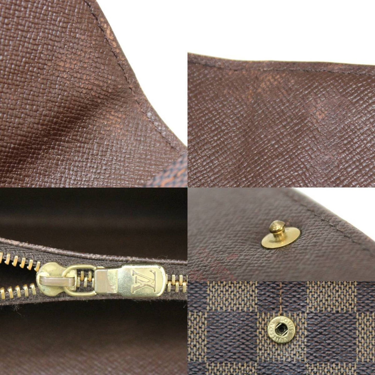 Louis Vuitton Portefeuille Long Brown Leather Wallet Accessories