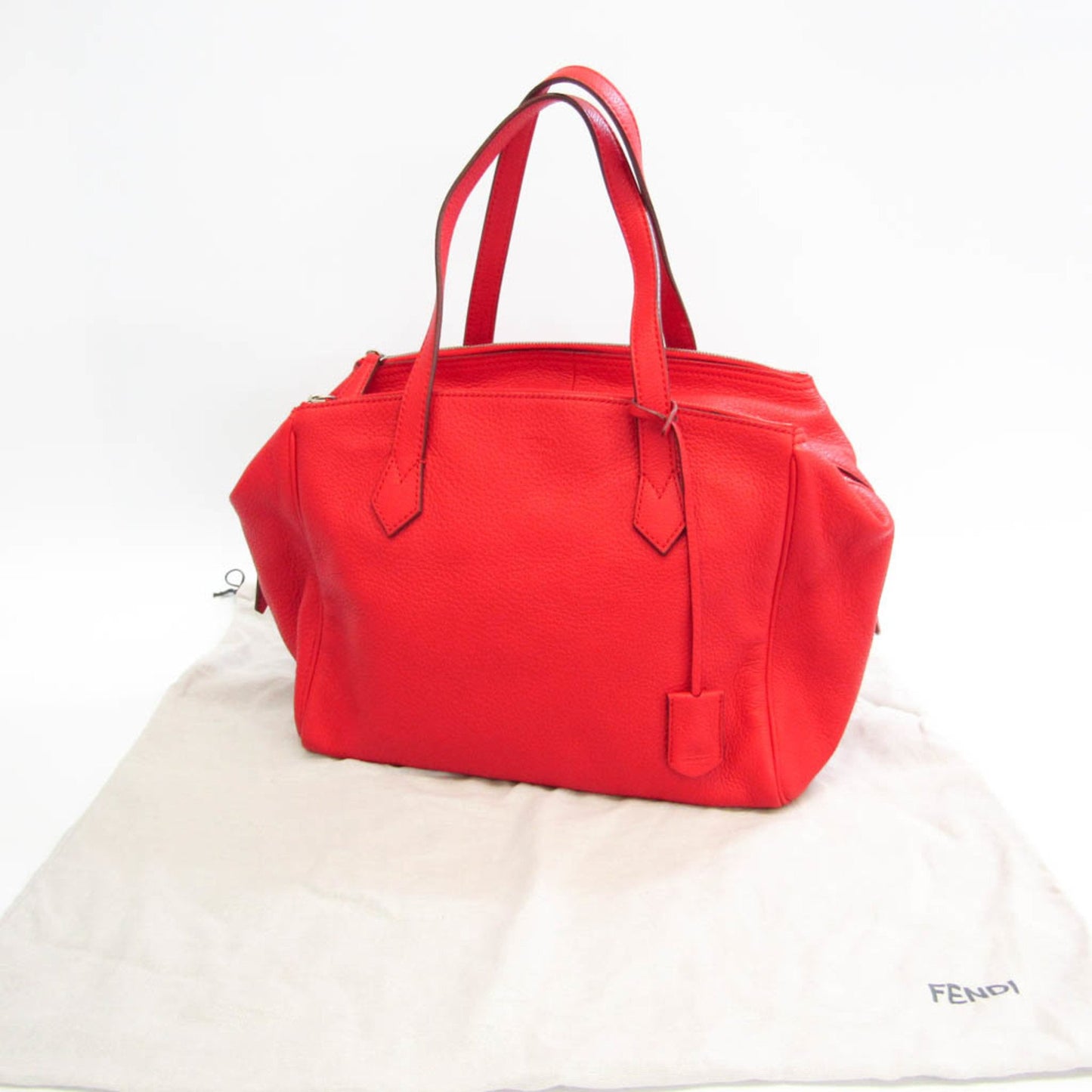 Fendi -- Red Leather Hand Bag