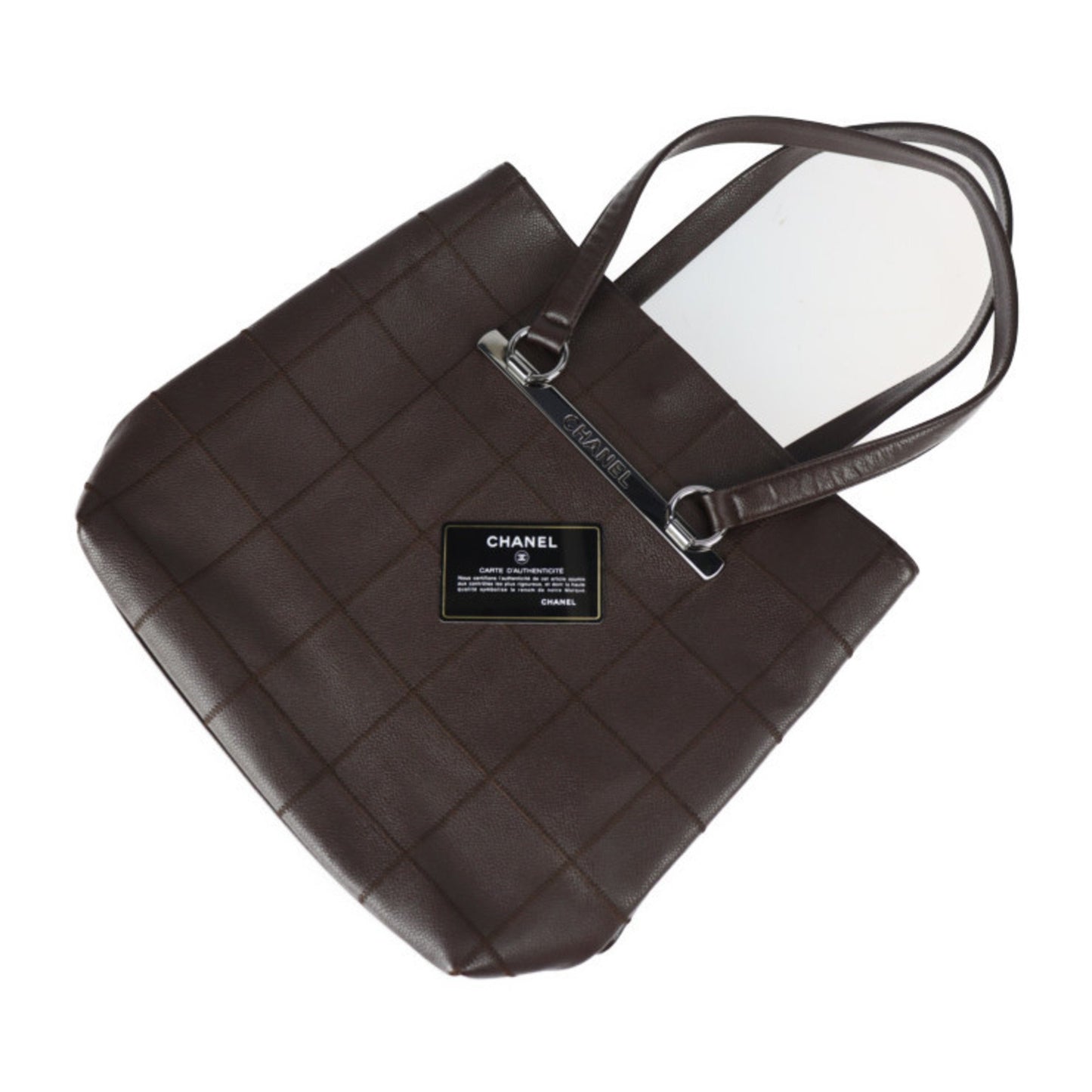 Chanel Chocolate bar Brown Leather Tote Bag