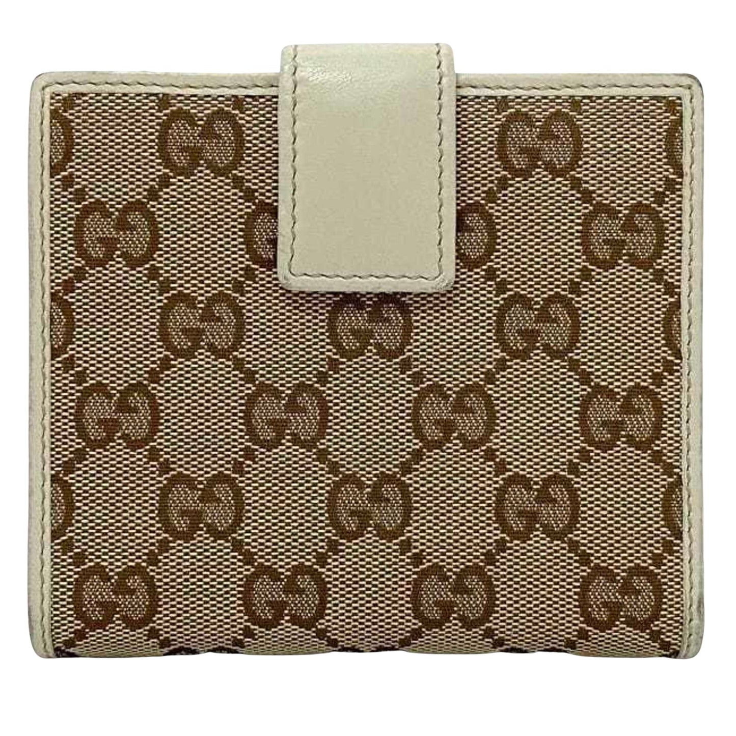 Gucci Sherry Beige Canvas Wallet Accessories