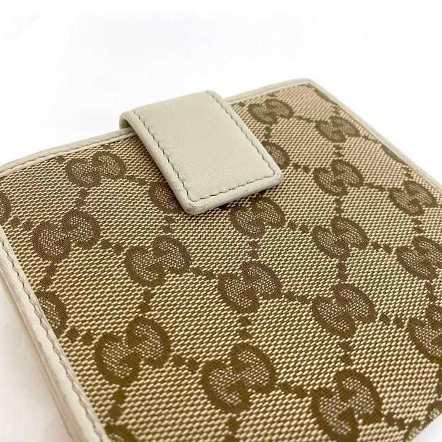 Gucci Sherry Beige Canvas Wallet Accessories