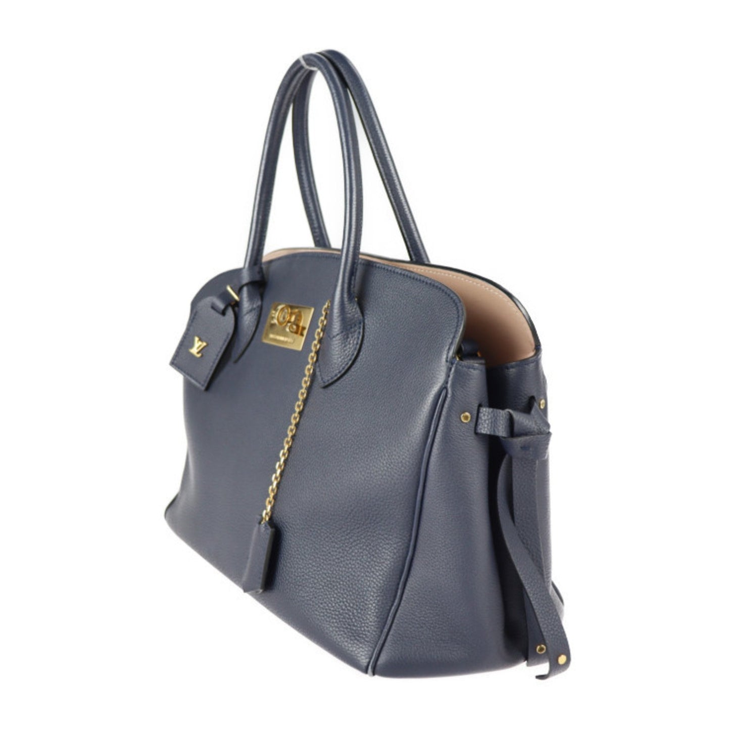 Louis Vuitton Milla Navy Leather Hand Bag