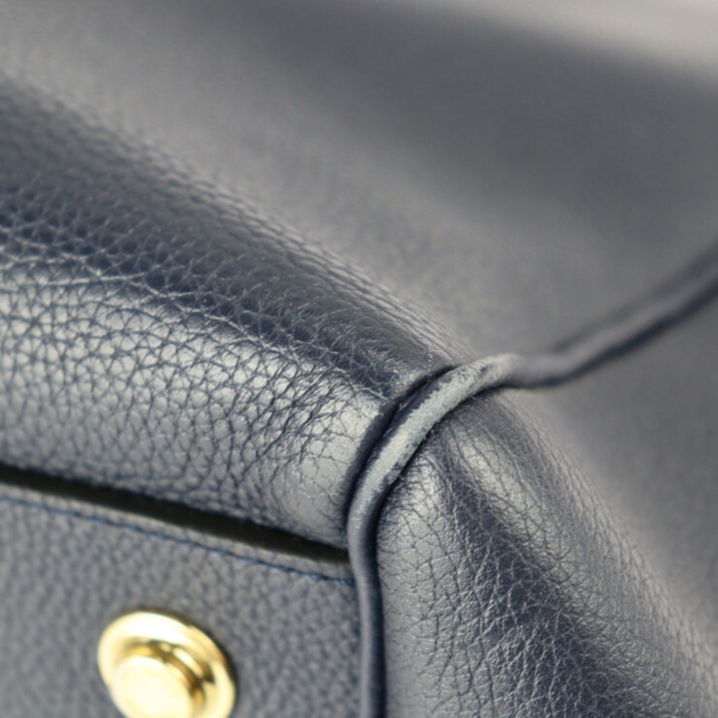 Louis Vuitton Milla Navy Leather Hand Bag