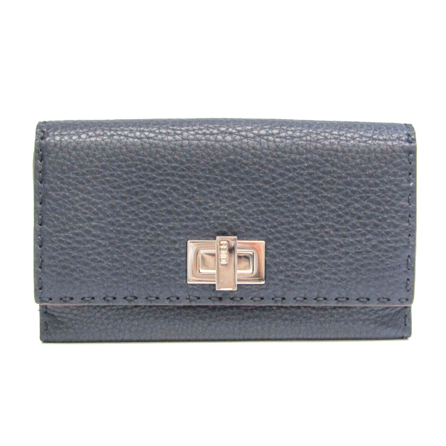 Fendi Selleria Navy Leather Wallet Accessories