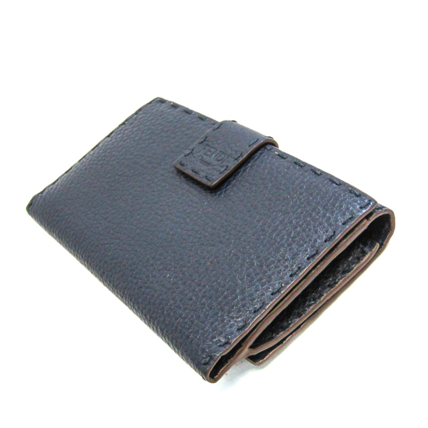 Fendi Selleria Navy Leather Wallet Accessories