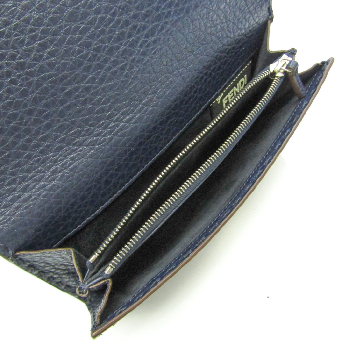 Fendi Selleria Navy Leather Wallet Accessories