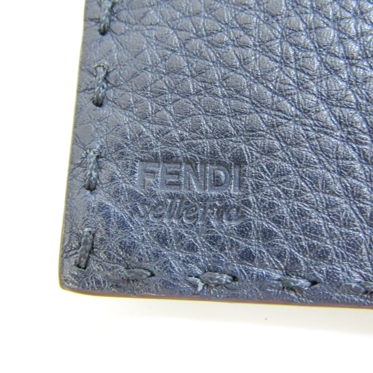 Fendi Selleria Navy Leather Wallet Accessories