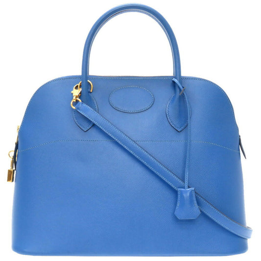 Hermès Bolide Blue Leather Hand Bag