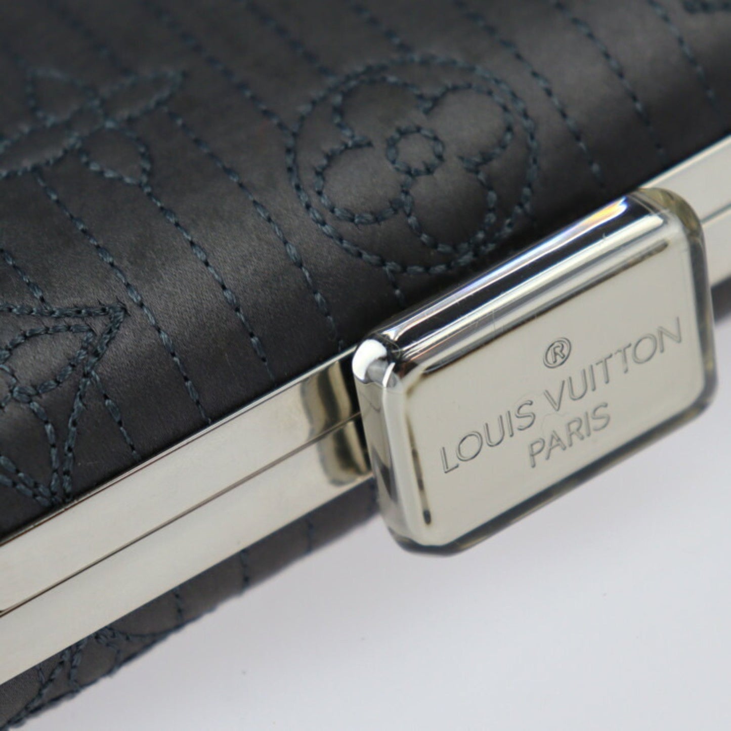 Louis Vuitton MINAUDIERE MOTARD Grey Synthetic Clutch Bag