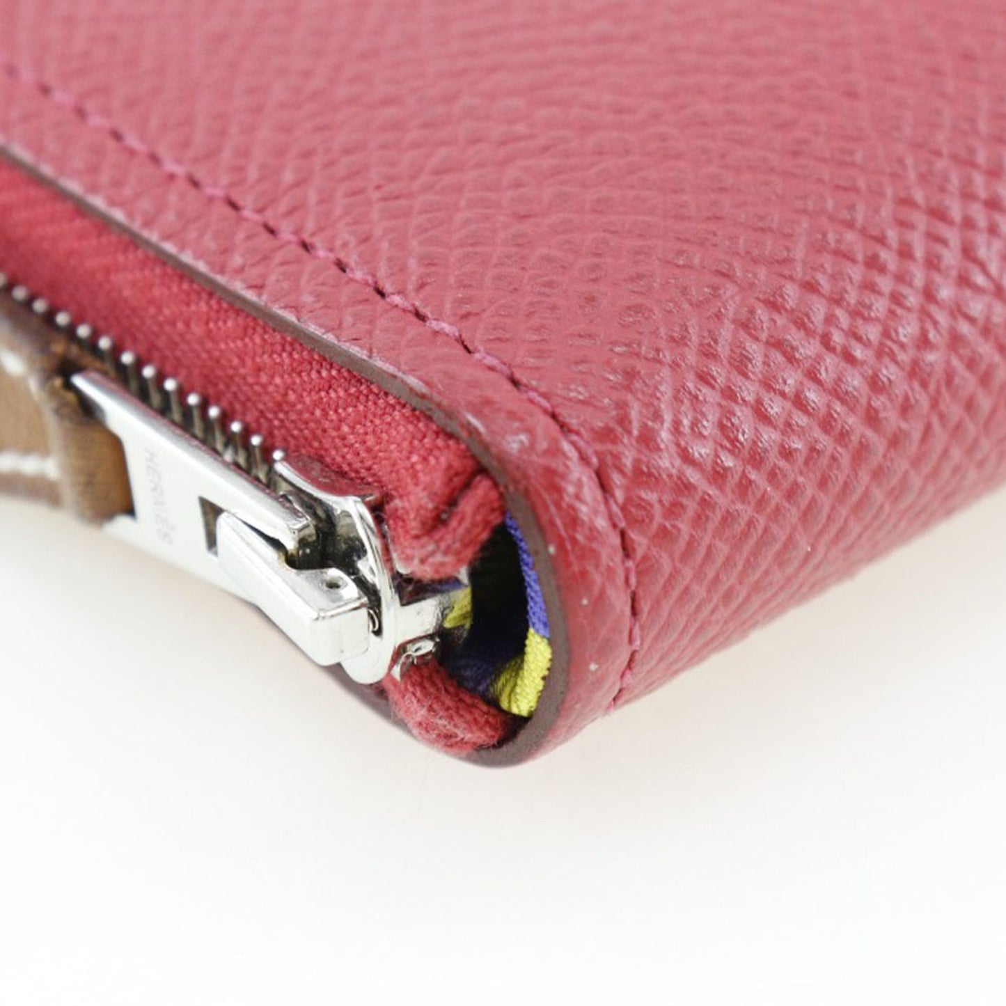 Hermès Azap Burgundy Leather Wallet Accessories