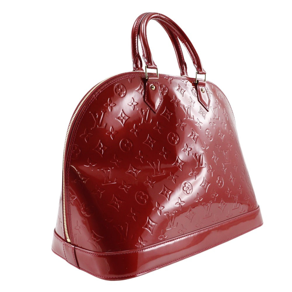 Louis Vuitton Alma Red Patent Leather Hand Bag