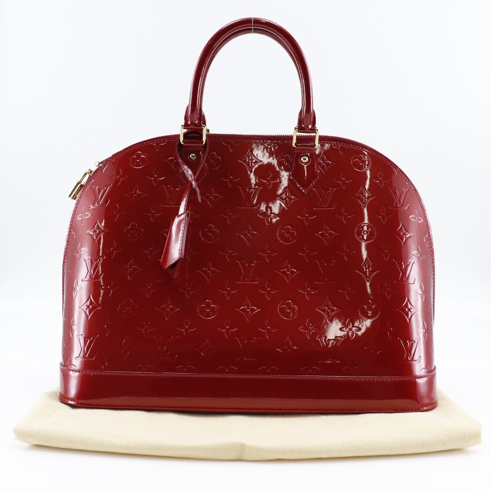 Louis Vuitton Alma Red Patent Leather Hand Bag