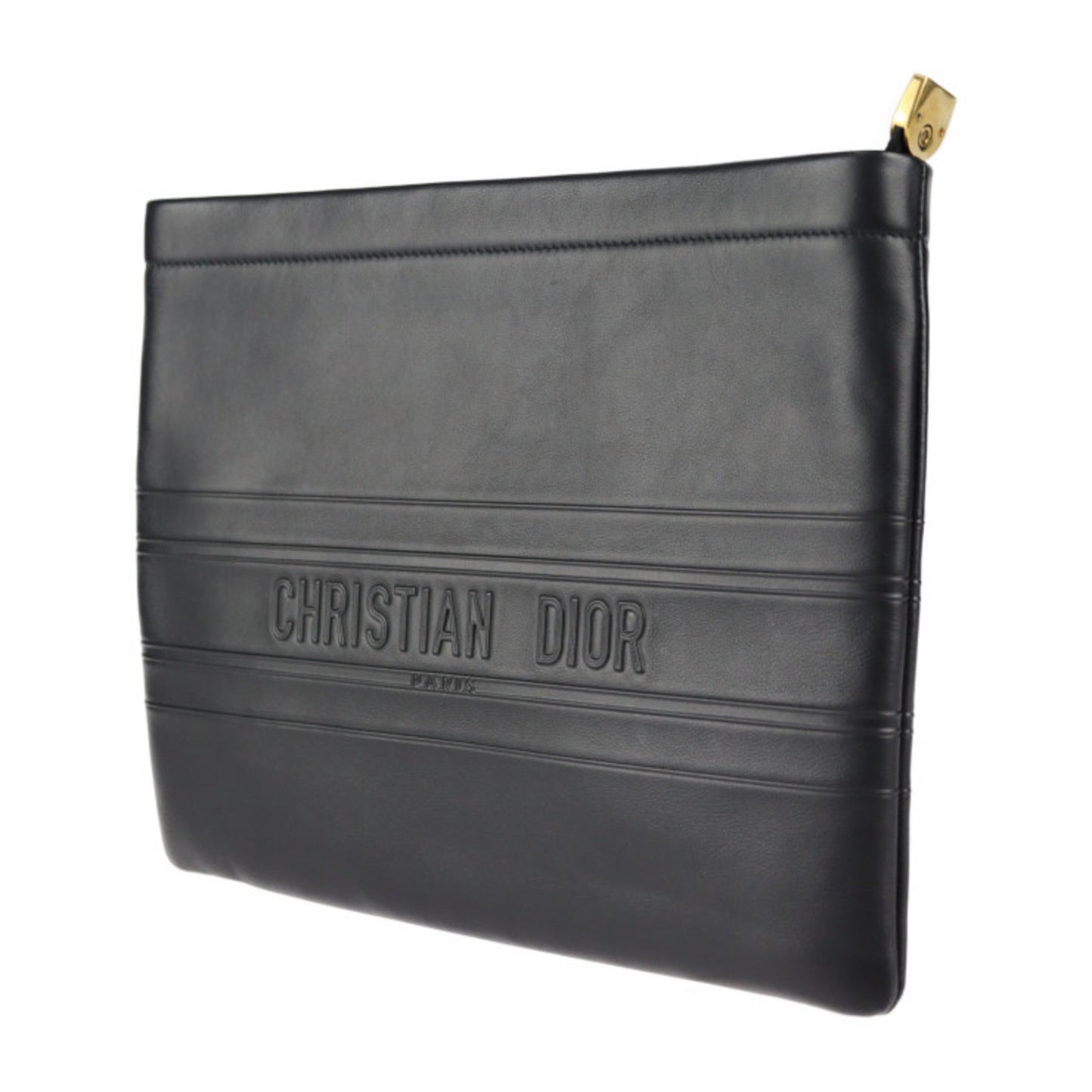 Dior Black Leather Clutch Bag