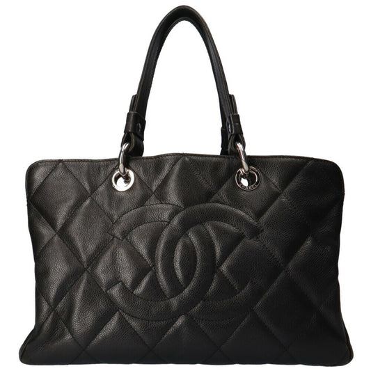 Chanel Matelassé Black Leather Hand Bag