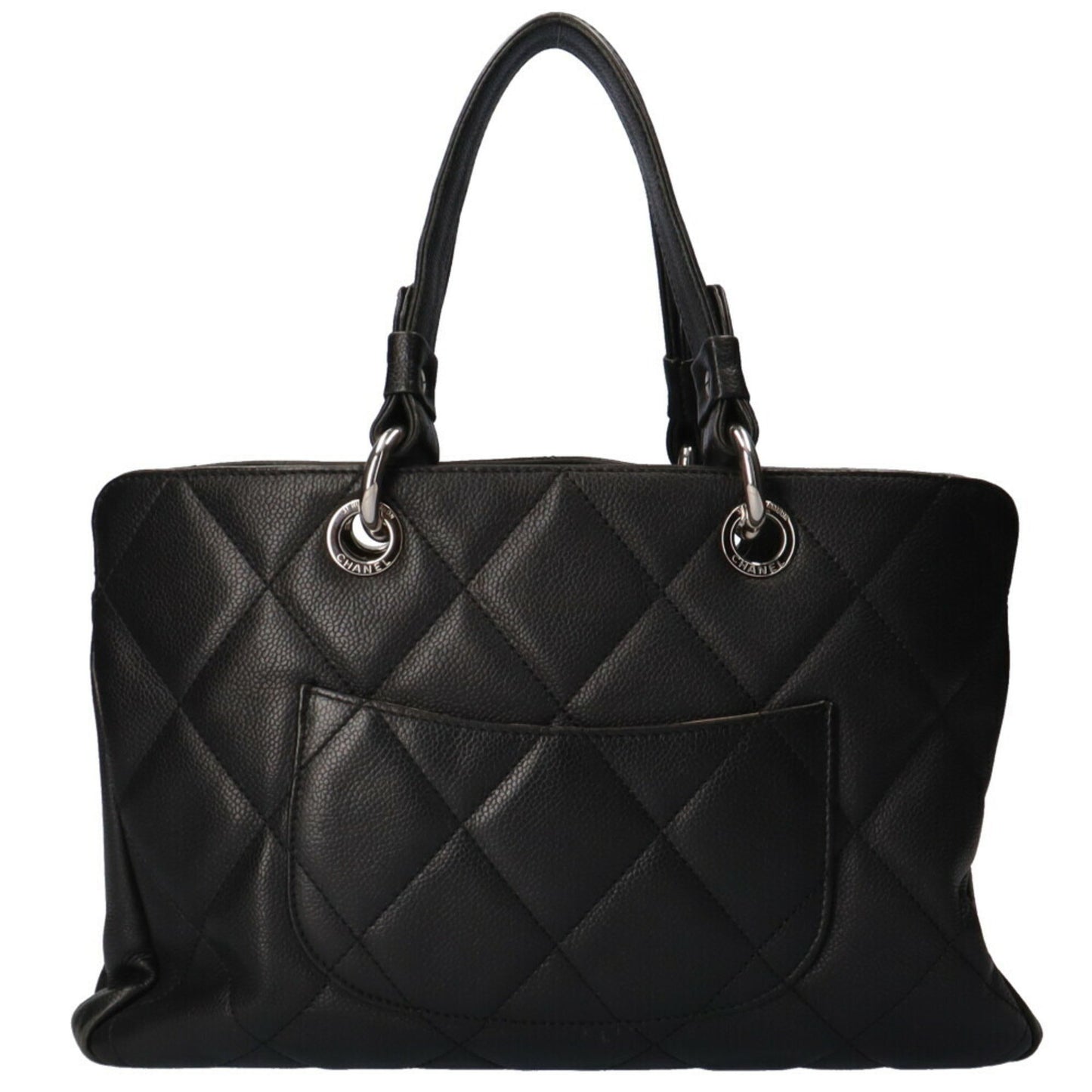 Chanel Matelassé Black Leather Hand Bag