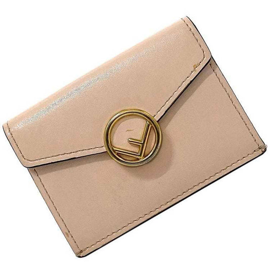 Fendi -- Beige Leather Wallet Accessories