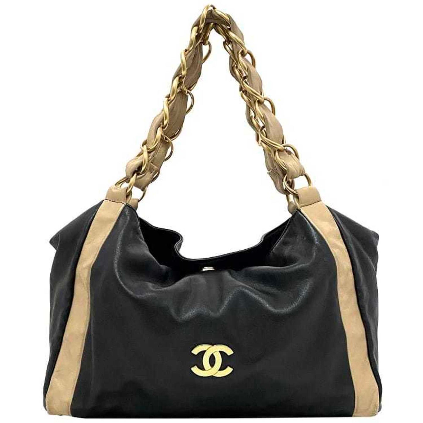 Chanel Black Leather Tote Bag