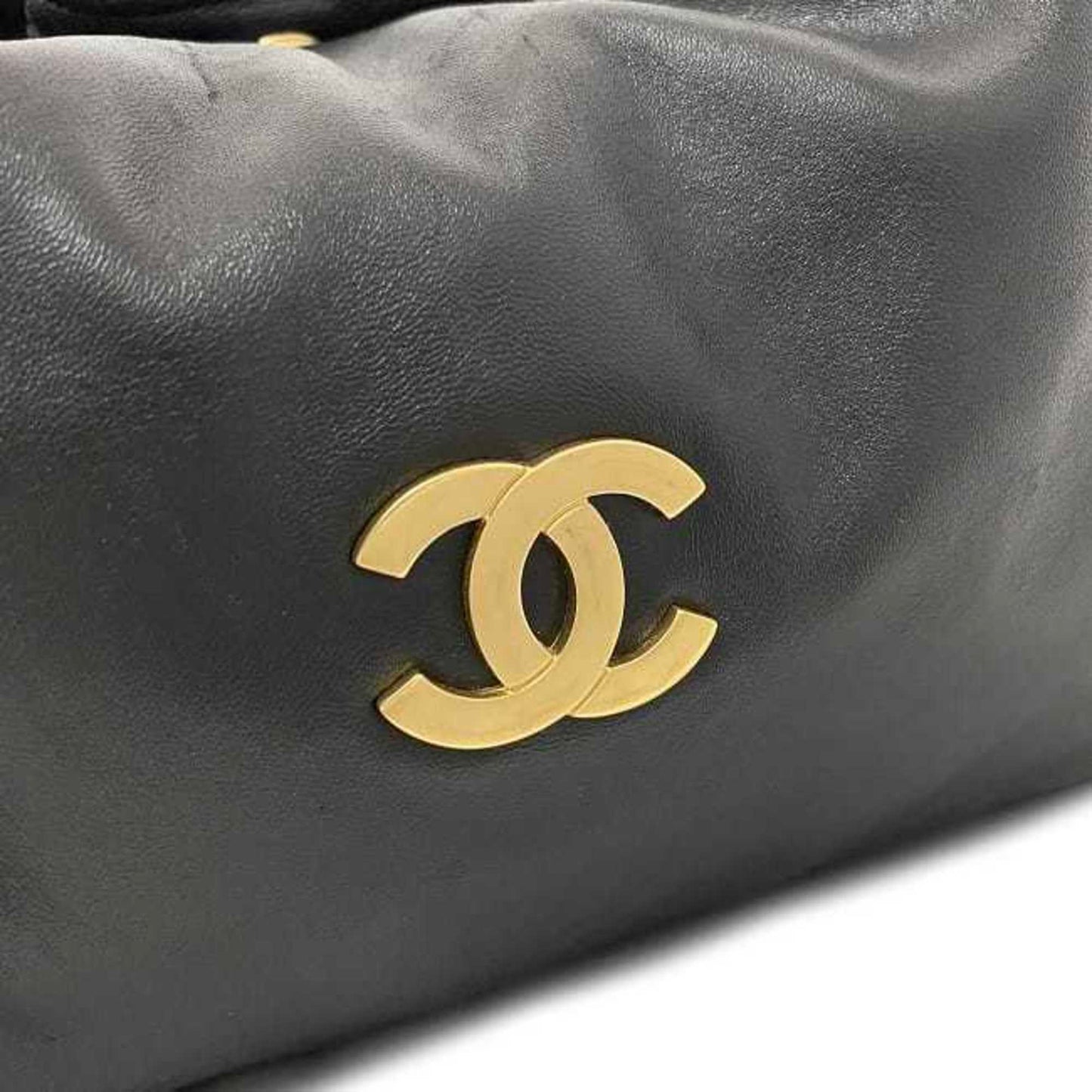 Chanel Black Leather Tote Bag