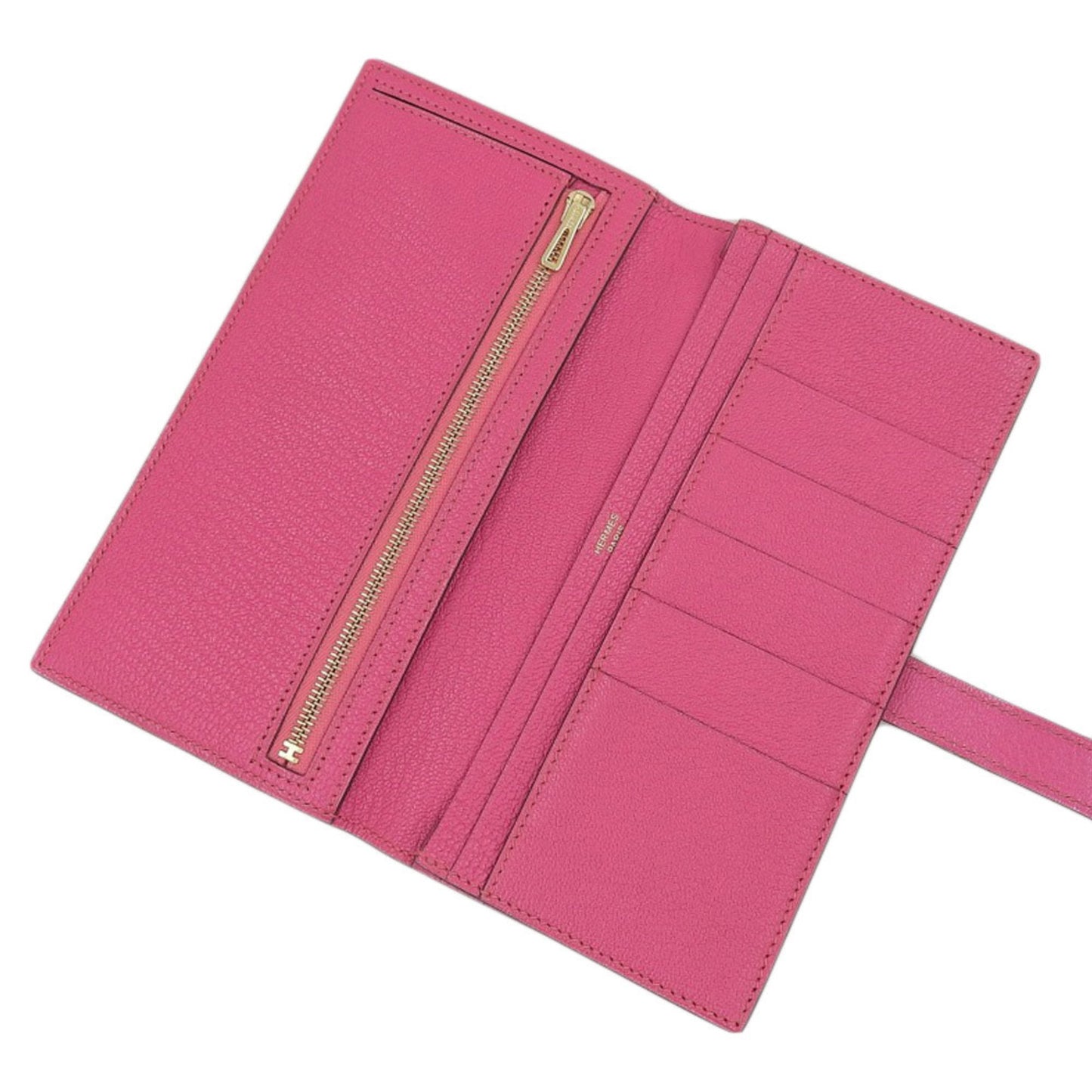 Hermès Béarn Pink Leather Wallet Accessories