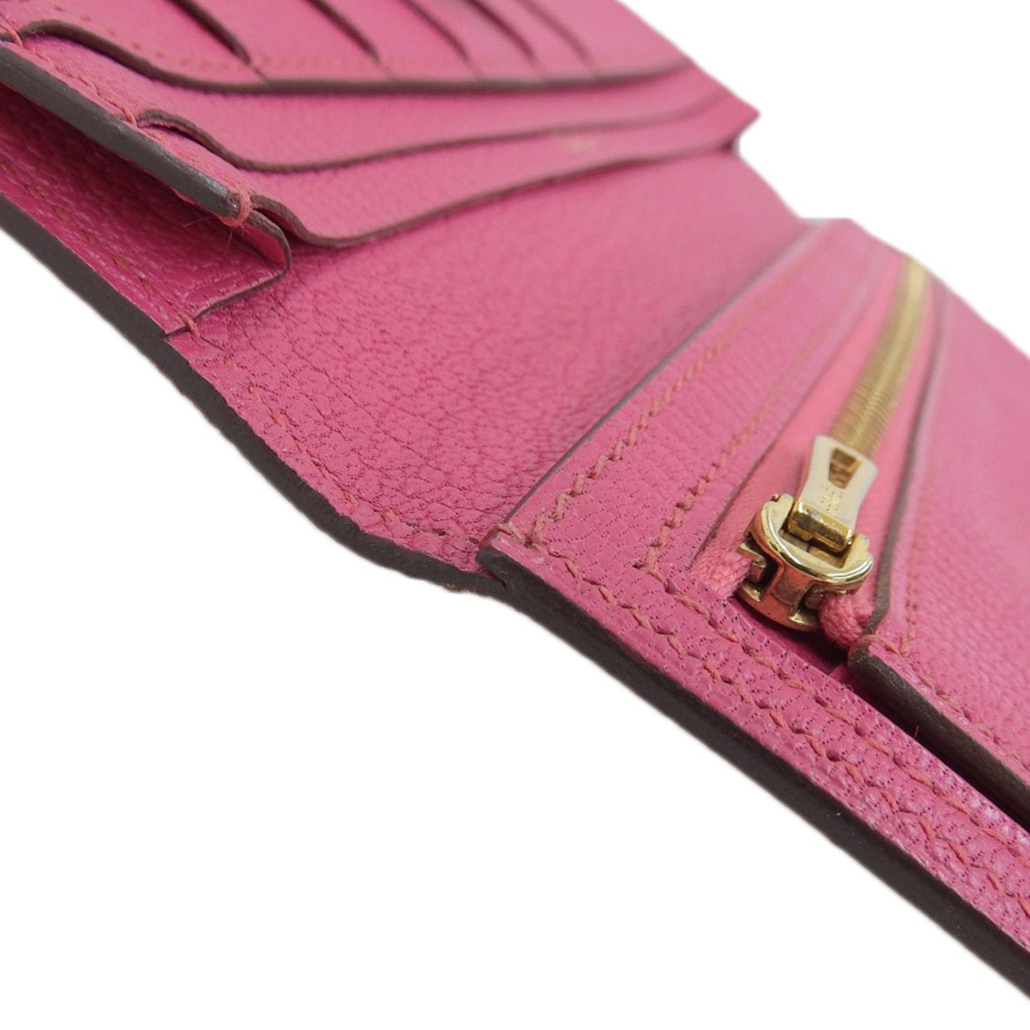 Hermès Béarn Pink Leather Wallet Accessories