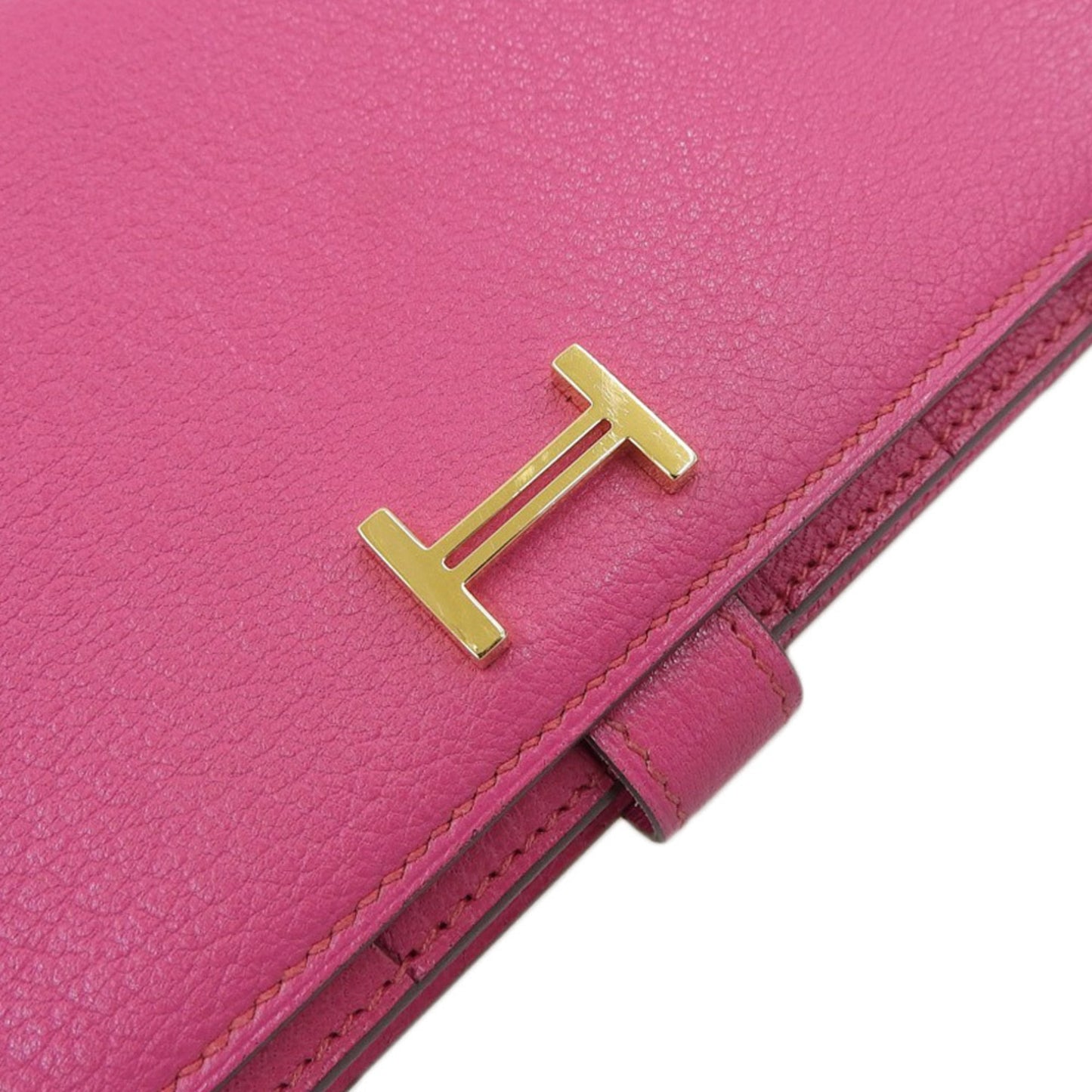 Hermès Béarn Pink Leather Wallet Accessories