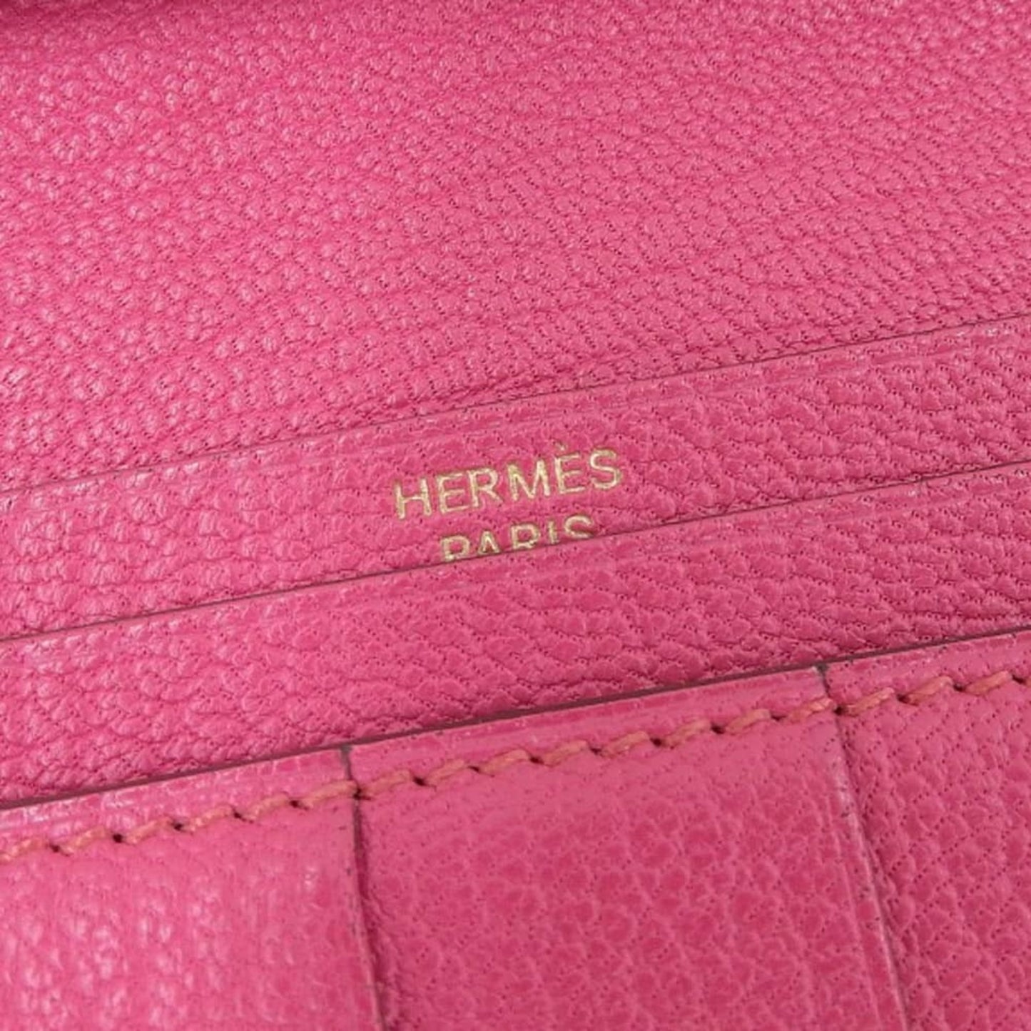 Hermès Béarn Pink Leather Wallet Accessories