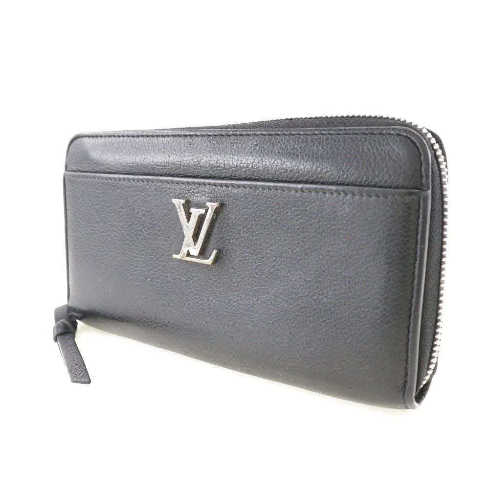 Louis Vuitton Lockme Black Leather Wallet Accessories