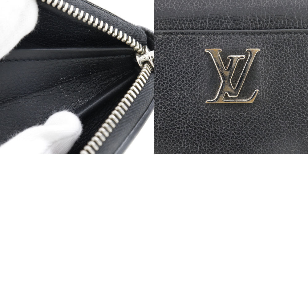 Louis Vuitton Lockme Black Leather Wallet Accessories