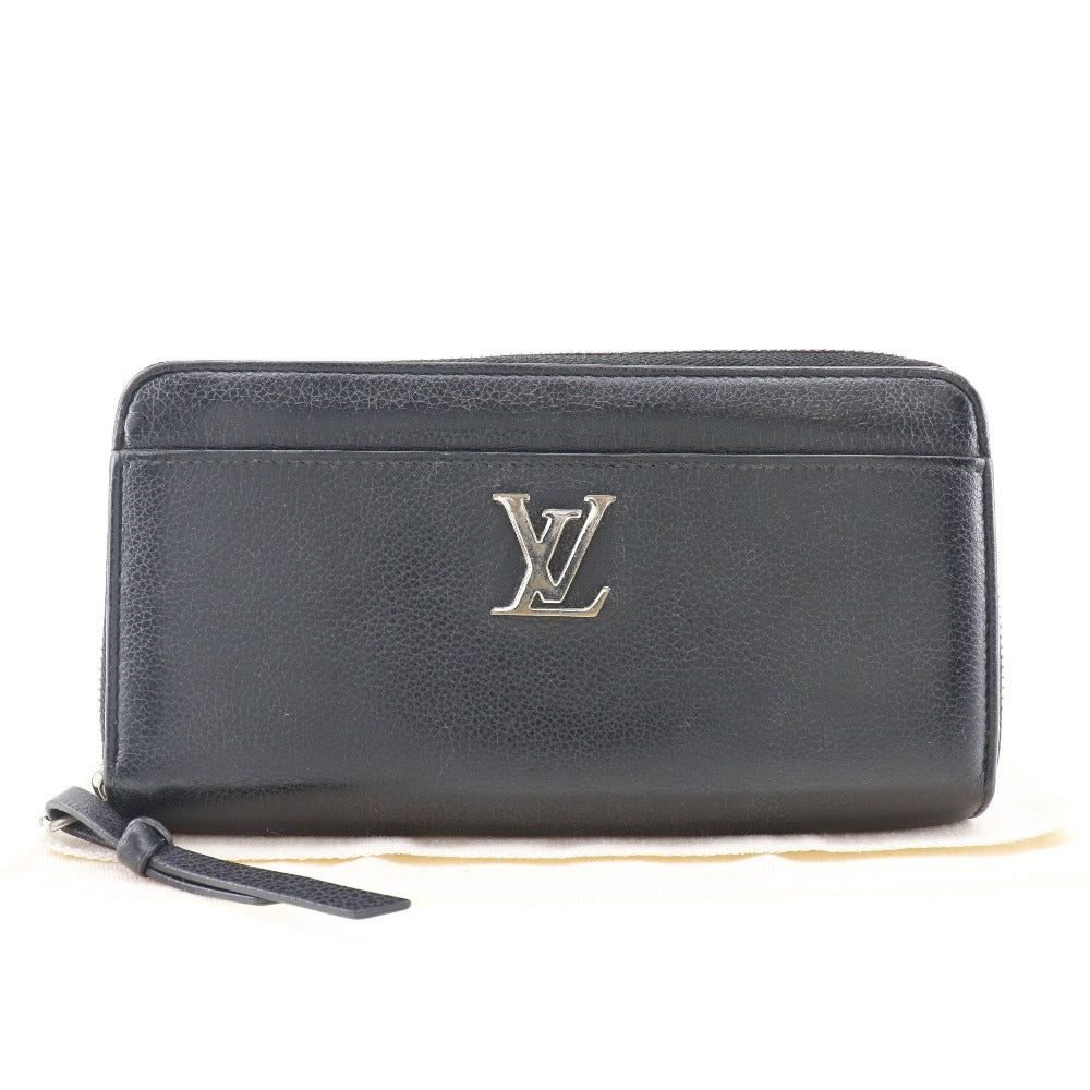 Louis Vuitton Lockme Black Leather Wallet Accessories