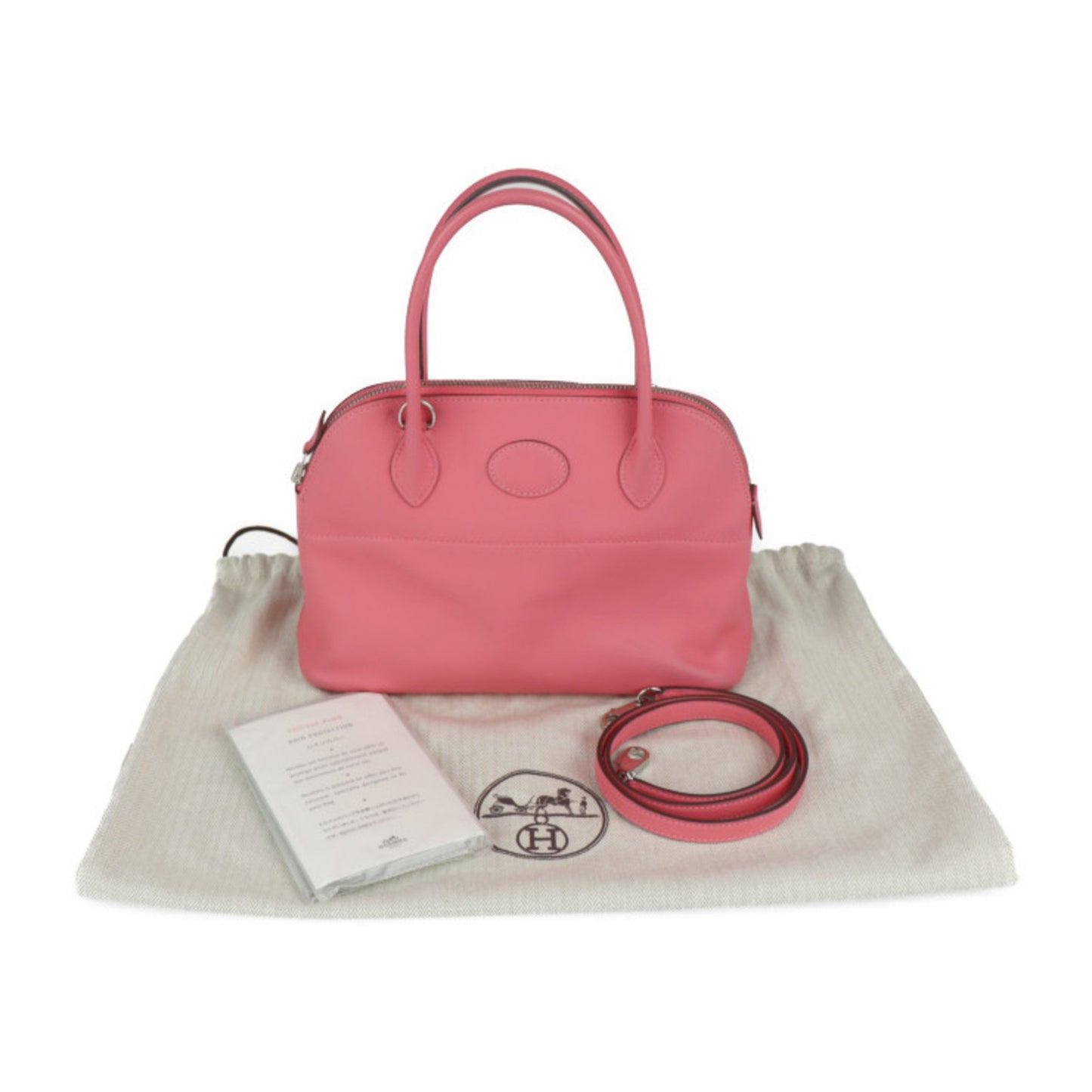 Hermès Bolide Pink Leather Hand Bag