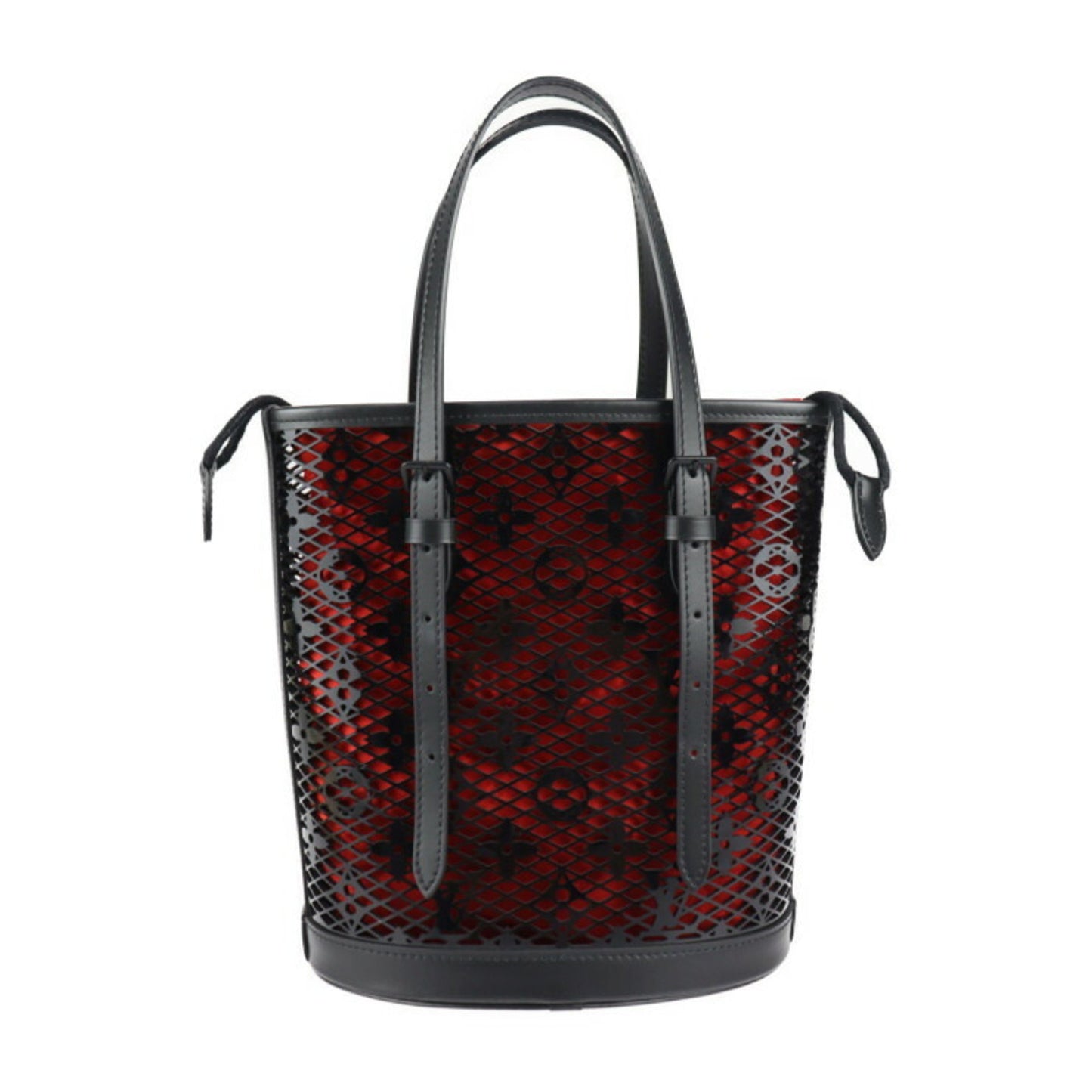 Louis Vuitton Bucket Black Leather Tote Bag