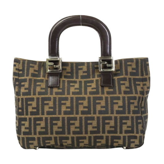 Fendi Zucca Brown Canvas Hand Bag