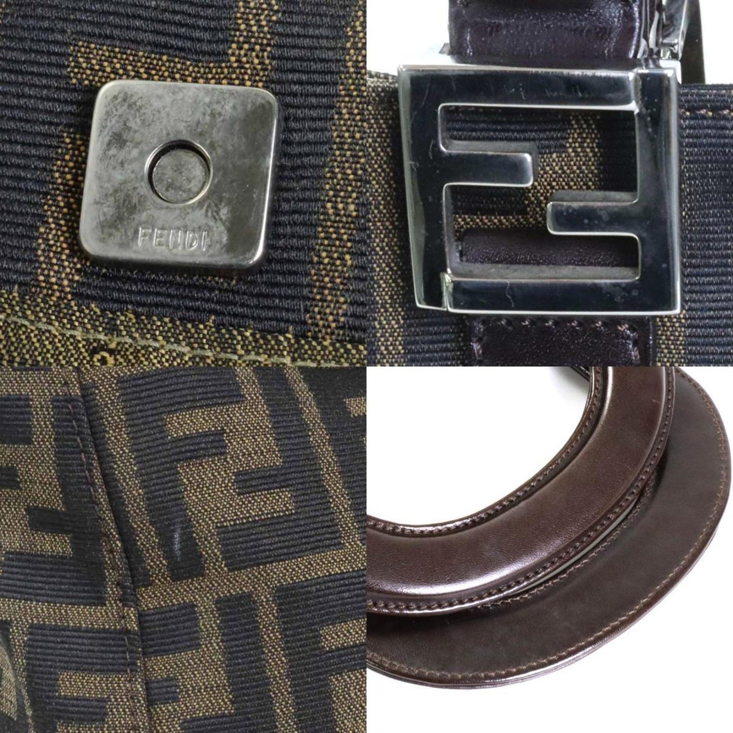 Fendi Zucca Brown Canvas Hand Bag