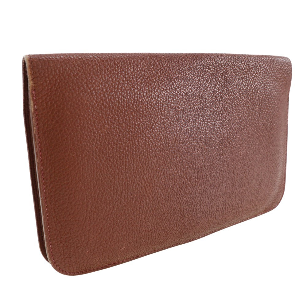 Hermès Dogon Burgundy Leather Wallet Accessories