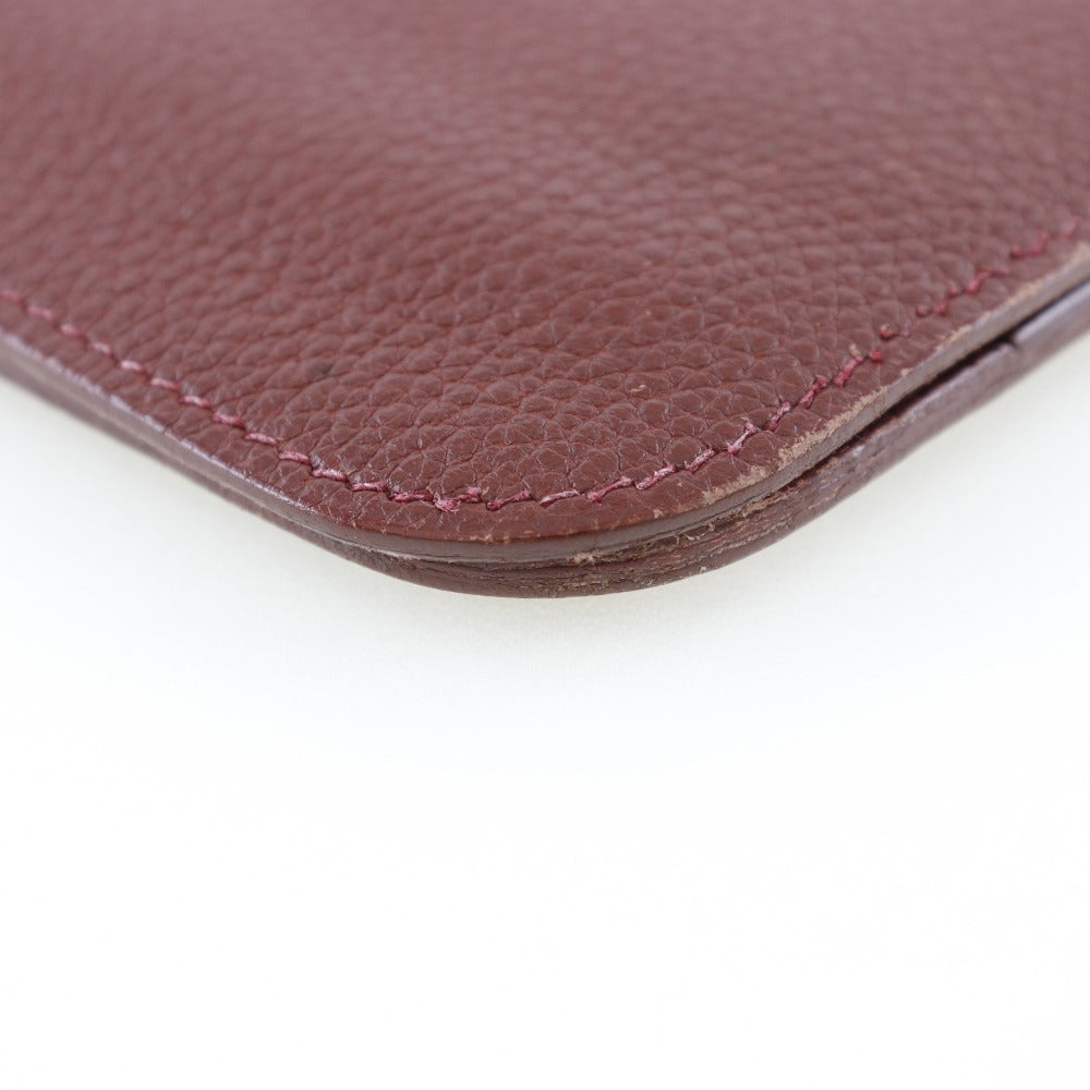 Hermès Dogon Burgundy Leather Wallet Accessories