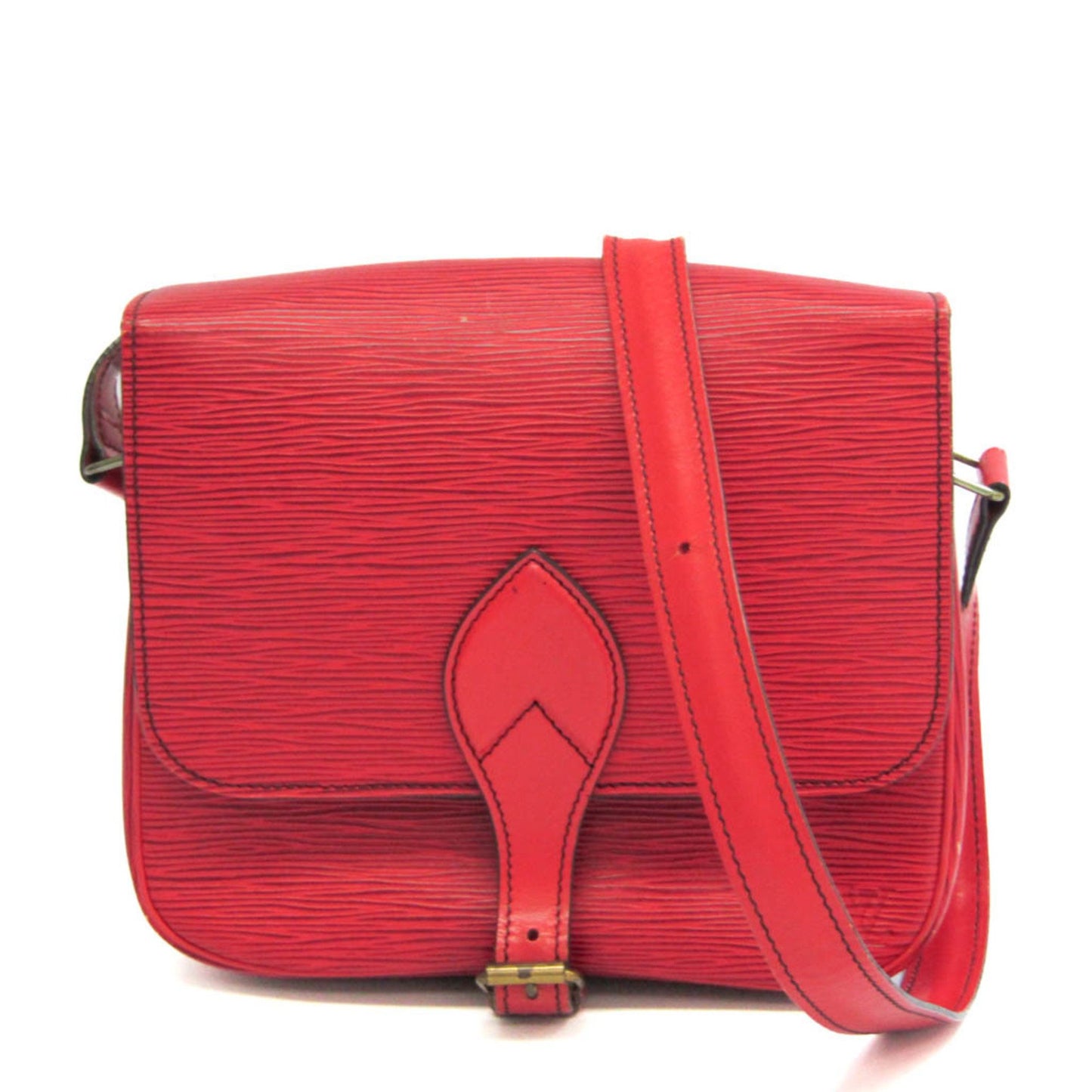 Louis Vuitton Cartouchiere Red Leather Shoulder Bag