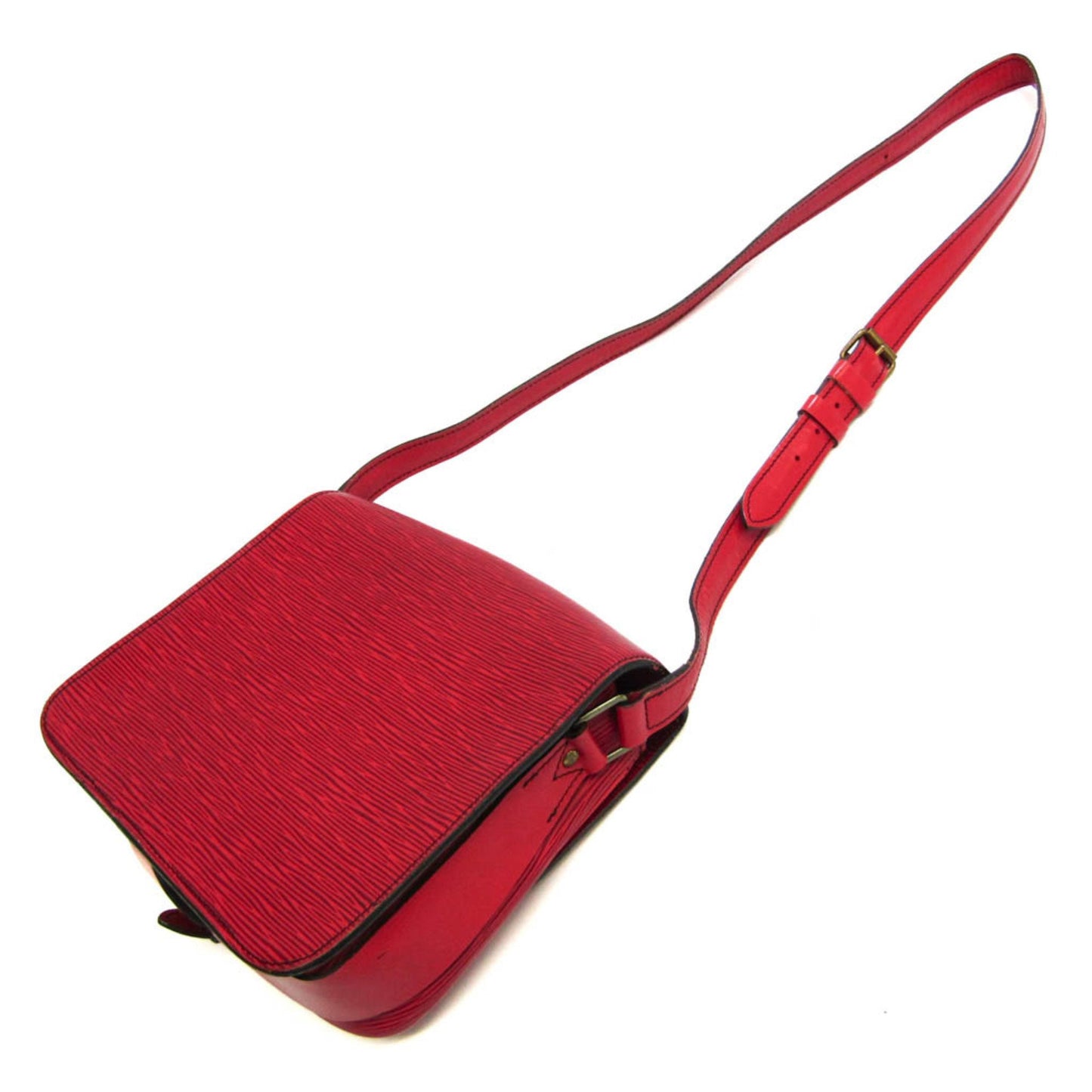 Louis Vuitton Cartouchiere Red Leather Shoulder Bag